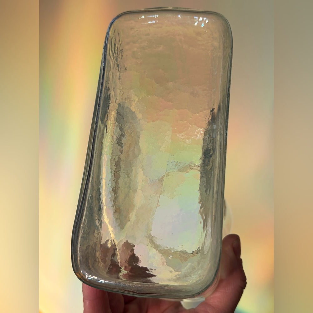 Vintage Blenko Art Glass Water Bottle 384 clear 80s - Picture 11 of 12
